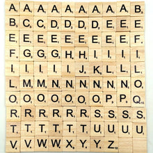 Load image into Gallery viewer, 100Pcs Letter Set Word Scrapbooking Scrabble Number Alphabet Tile Wooden